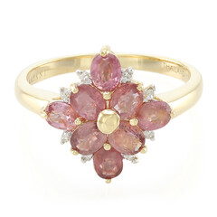 Bague en or et Saphir Padparadscha non chauffé (AMAYANI)