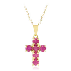 Collier en argent et Rubis de Birmanie