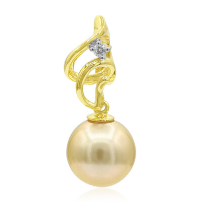 Pendentif en or et Perle dorée des mers du sud (TPC)