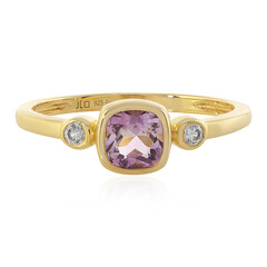 Bague en argent et Améthyste Rose de France