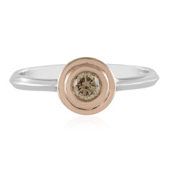 Bague en or et Diamant champagne SI2