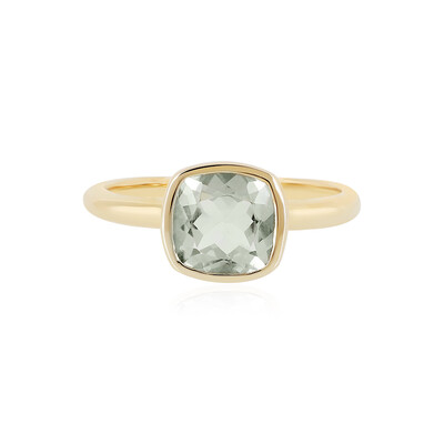 Bague en argent et Améthyste verte