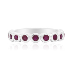 Bague en argent et Rubis de Birmanie