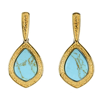 Boucles d'oreilles en argent et Turquoise (dagen)