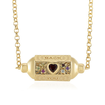 Collier en argent et Grenat du Mozambique (M de Luca)