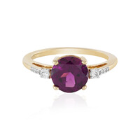 Bague en or et Grenat magenta