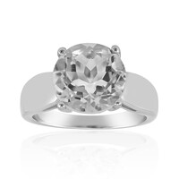 Bague en argent et Topaze blanche