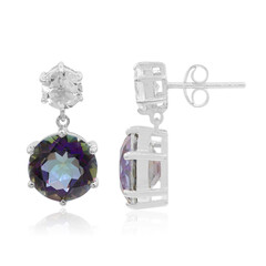 Boucles d'oreilles en argent et Quartz mystique lavande