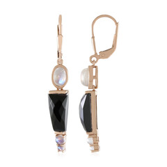 Boucles d'oreilles en argent et Spinelle noir (KM by Juwelo)