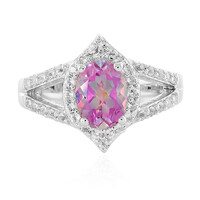 Bague en argent et Topaze jubilaire