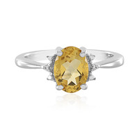 Bague en argent et Citrine