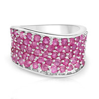 Bague en argent et Rubis