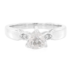 Bague en argent et Kunzite blanche