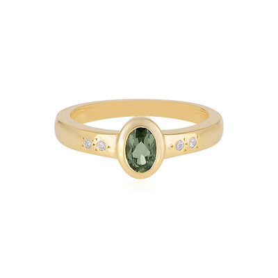 Bague en argent et Moldavite