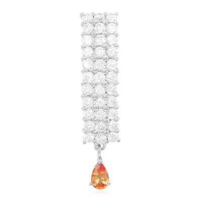 Pendentif en argent et Saphir Padparadscha