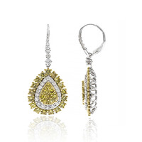 Boucles d'oreilles en or et Diamant jaune SI1 (CIRARI)