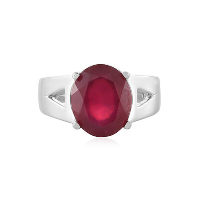 Bague en argent et Rubis de Madagascar