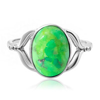 Bague en argent et Turquoise verte de Kingman