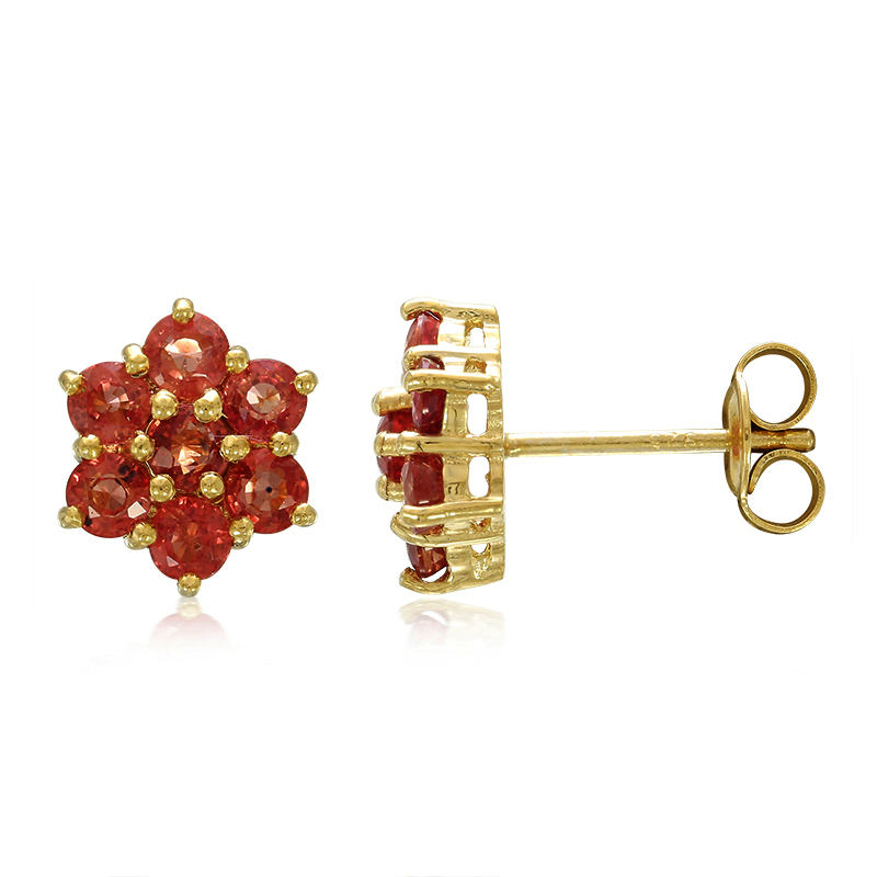 boucles oreilles rubis