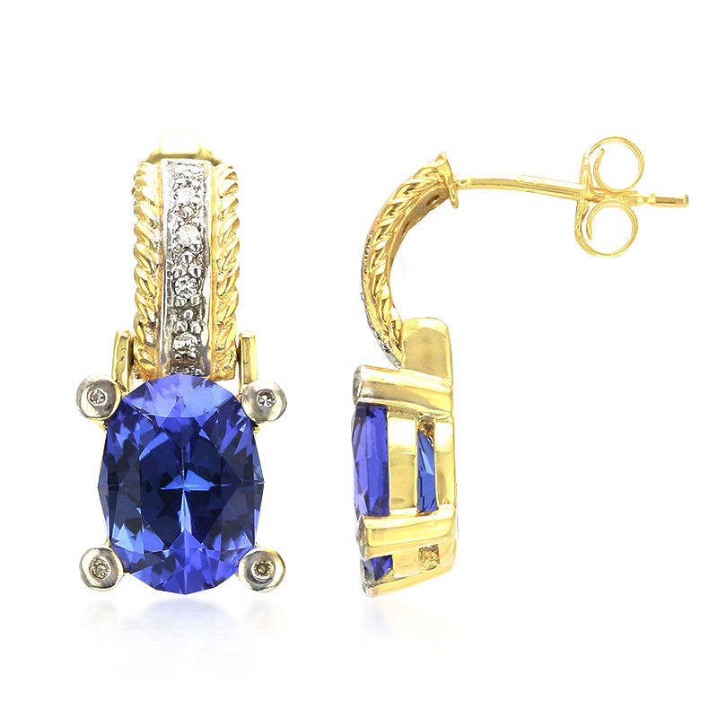 boucles d'oreilles en tanzanite