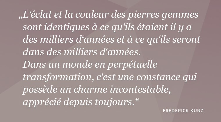 Citation sur les pierres précieuses de Frederick Kunz